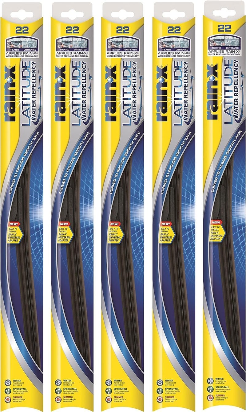 RainX 507927925PK Latitude 2IN1 Water Repellency Wiper Blade 22 Pack of 5
