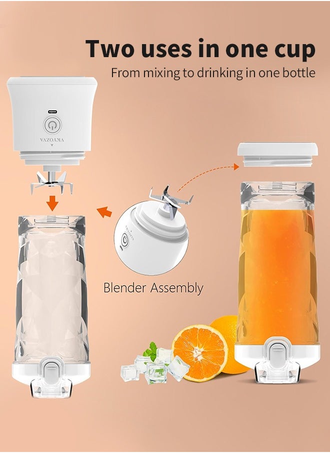APEX - Portable Blender 600ML Electric Juicer Fruit Mixers 4000mAh USB Rechargeable Smoothie Mini Blender Personal Juicer - Image 1