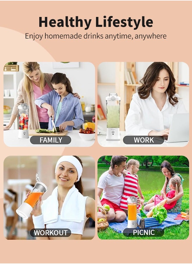 APEX - Portable Blender 600ML Electric Juicer Fruit Mixers 4000mAh USB Rechargeable Smoothie Mini Blender Personal Juicer - Image 1