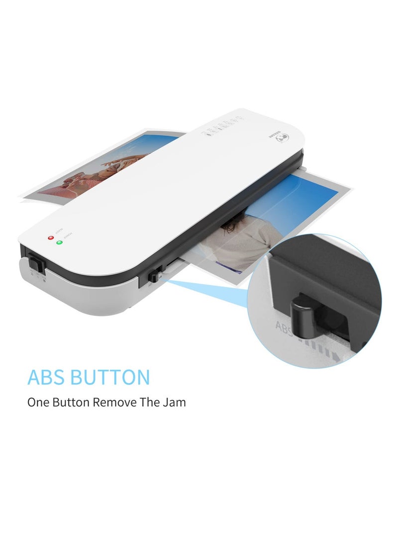 OSMILE SL289 Hot And Cold Laminating Machine, A4A5A6 Laminator Machine Set, 4 in 1 Thermal Laminator for Home Office School Use, 9 inches Max Width,Paper Trimmer,Corner Rounder (15 Laminating Pouches) - Image 3