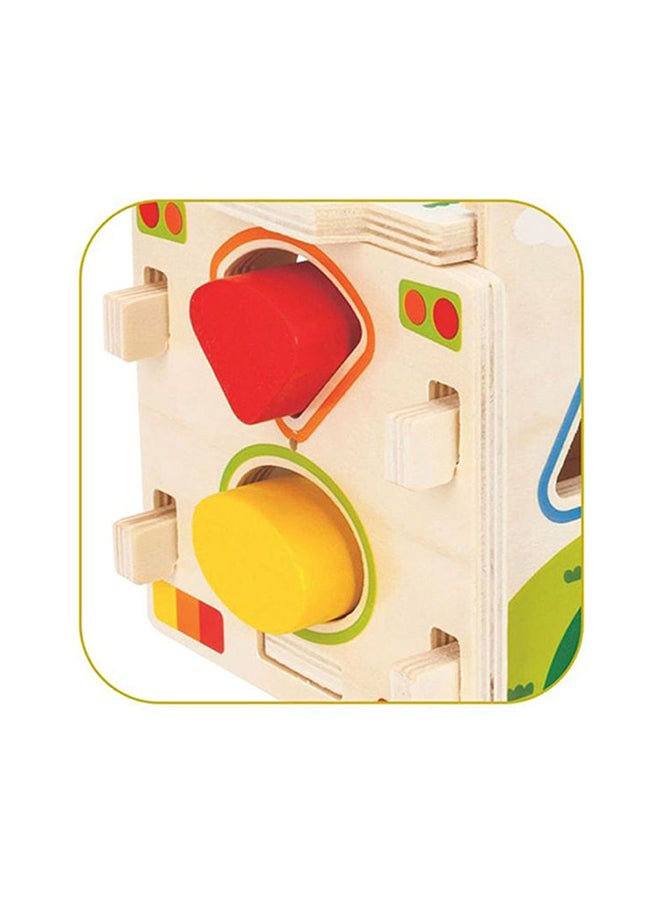 Bus Shaped Wooden Sorter Toy Multicolored For Uptop 12 Month Age Group Kids 23x12x15cm - Image 4