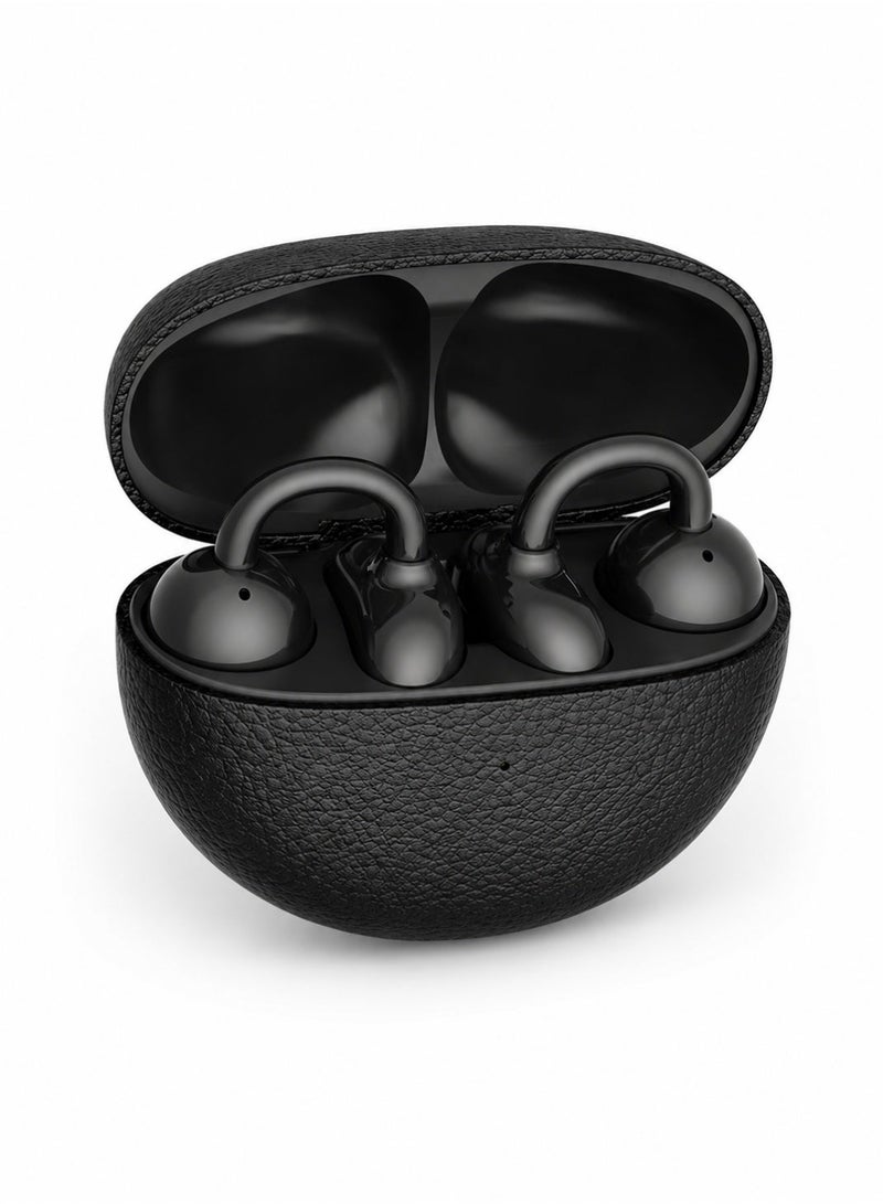 Starfire Open Ear Bluetooth Earphones Wireless Earbuds With Ear Hook, Touch Control, 10m Range, IPX4 Water Resistant, Rechargeable Charging Case, Black - Image 1