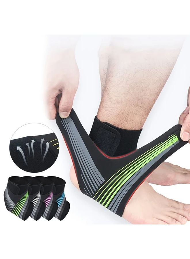 Blue L Ankle Braces Adjustable Compression Support Sleeves For Sports Injury Prevention - Image 2