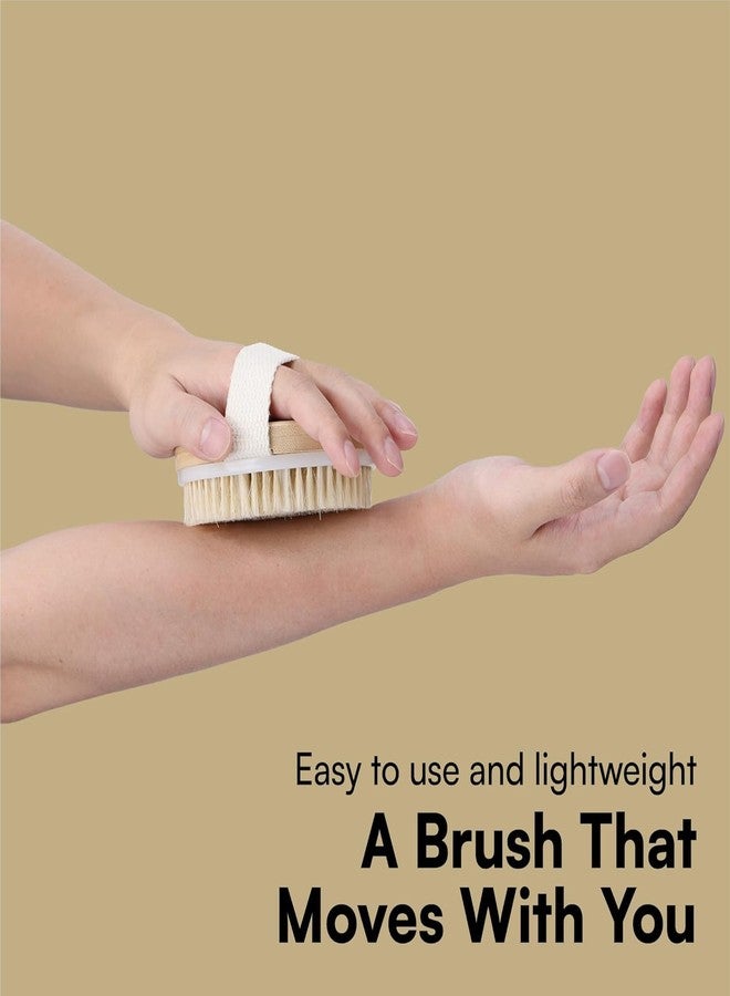 Delzon فرشاة استحمام خشبية من ديلزون مزودة بعقد تدليك للتنظيف الجاف | فرشاة استحمام رطبة وجافة للسيلوليت والجهاز اللمفاوي، مناسبة لجميع أنواع البشرة - Image 3