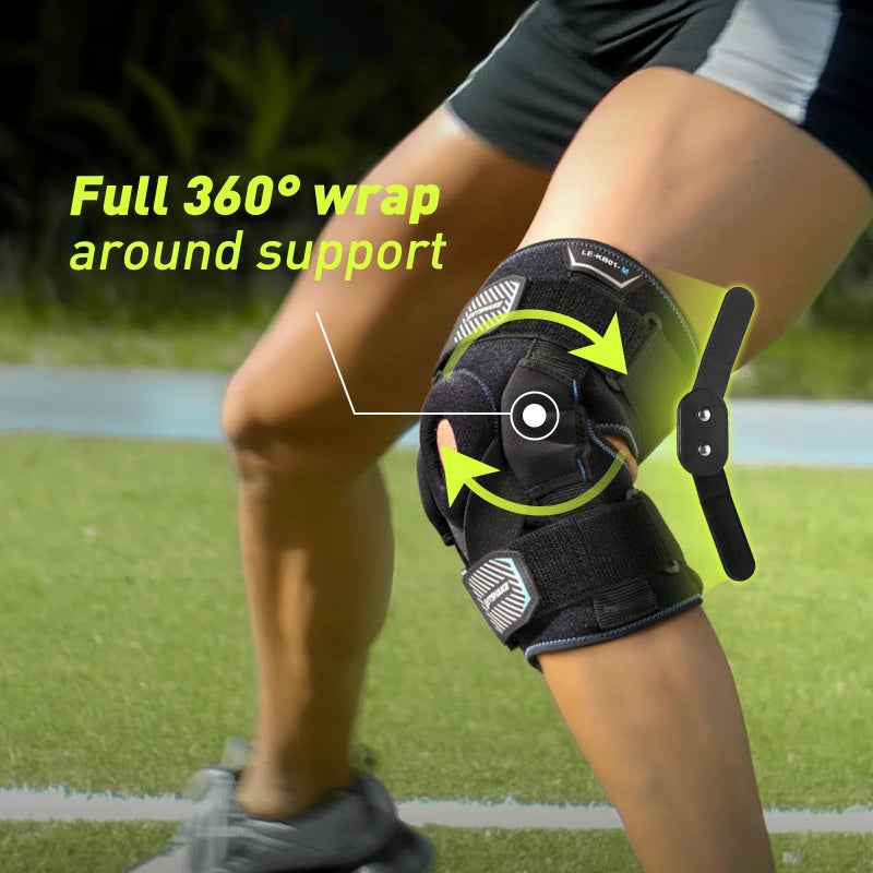 LETSHAKE Hinged Knee Brace for Men Women Adjustable Knee Support with Side Stabilizers for Knee Pain Relief, Meniscus Tear, Arthritis Pain and Support Plus Size ACL Knee Braces - Image 3