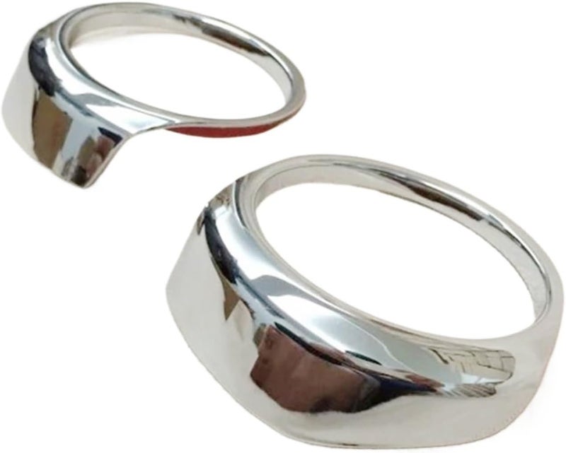 DEMULAX ABS Chrome Fog Lamp Cover for Ford Edge - Image 1