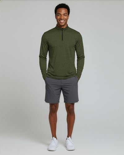 REALESSENTIALS Real Essentials 3 Pack: Men's Dry-Fit Active Quarter Zip Long Sleeve Athletic Performance Pullover (Available in Big & Tall) Set 6 XXL - Image 4