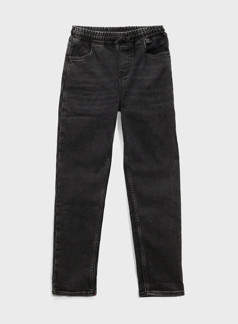H&M Cotton Denim Joggers