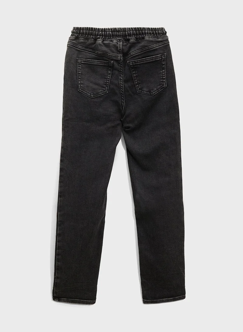 H&M Cotton Denim Joggers