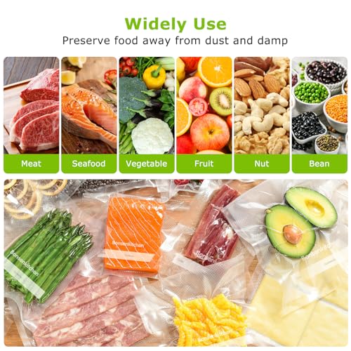 Bonsenkitchen Precut Vacuum Sealer Bags, 50 Pint 6" x 9" Food Sealer Bags, Food Grade, BPA Free, Heavy Duty, Customized Size Vacuum Bags for Vac Storage, Meal Prep or Sous Vide Cooking, VB10 - Image 3