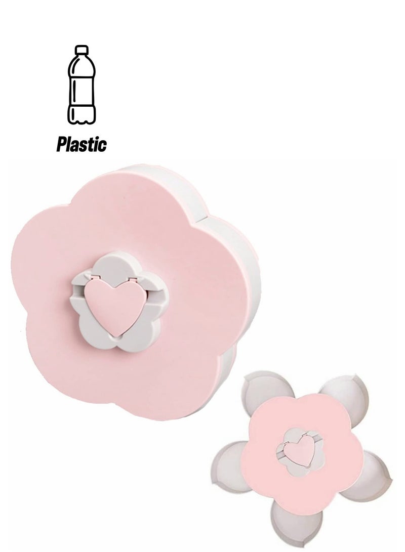 Excefore Candy Box Snack Dish Flower Type Rotating Dried Fruit Plate Plastic Snack Storage Tray Snacks Storage Tray for Home Wedding Party - Image 1