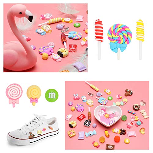 FENGWANGLI Kawaii Nail Charms, 50 Pcs Slime Bulk, Candy for Acrylic Nails, Cute Flatback Resin for DIY Crafts Making, Ornament Scrapbooking - Image 5