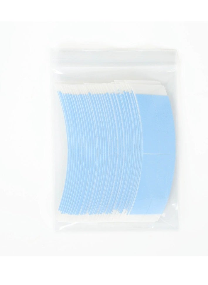 Generic 36-Piece Water-Proof Front Wig Tape Strips Set Blue 7.6*2.2cm，Tape Hair System Tape Bonding Toupee Hairpiece Hair Extensions Tape Adhesive Glue Strips Wig Tape Double Sided Shape C Contour  - Image 2