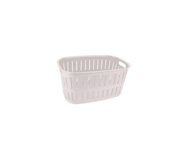 Woody's Rectangular White Laundry Basket with Silver Crescent and Star 6221999368597W