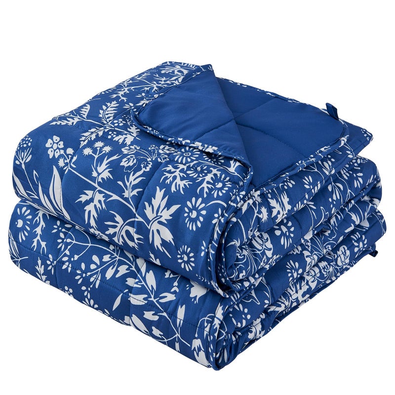 yescool Weighted Blanket for Adults (20 lbs, 60â€ x 80â€, Indigo) Cooling Heavy Blanket for Sleeping Perfect for 190-210 lbs, Queen Size Breathable Blanket with Premium Glass Bead, Machine Washable - Image 1