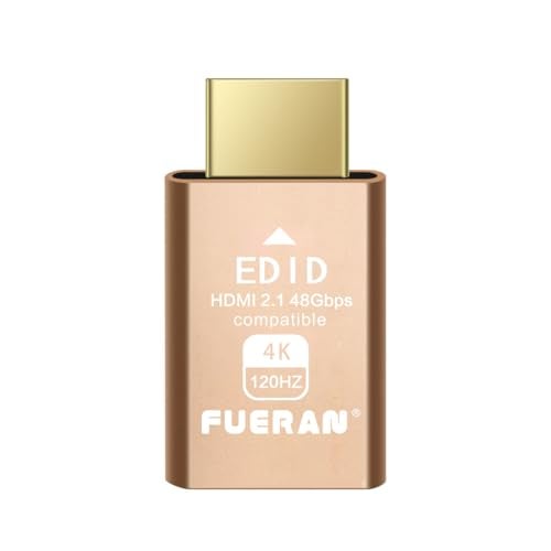 FUERAN HDMI 2.1 Dummy Plug 4K@120Hz Virtual Display Emulator, Headless Adapter, HDMI Display Adapter, Supports 3840x2160@120Hz, 1440P@120Hz, 1080P@120Hz, EDID Emulator for GPU/Remote Desktop - Image 1