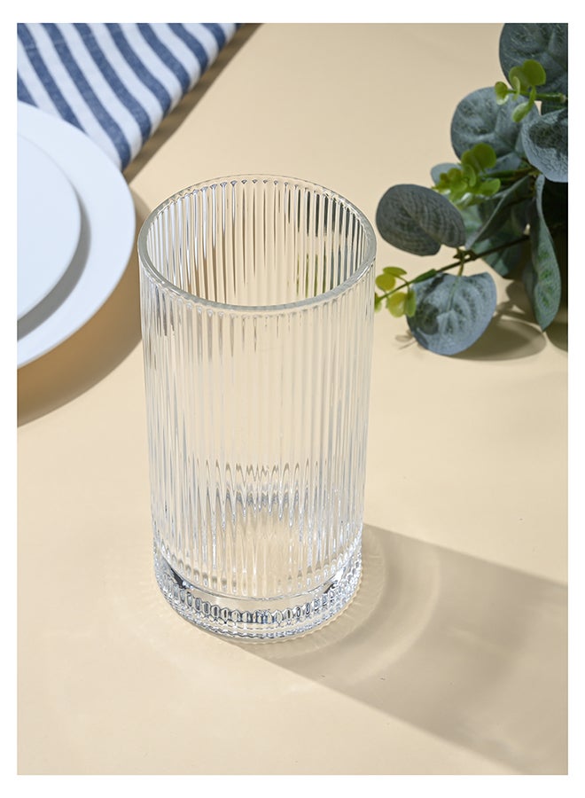 Ollieroo Embossed Pattern Highball Glasses, Set of 6 Drinking Glasses, 475ml Durable Drinkware Cups for Cocktails, Water, Juice, Beer, Wine-Special Edition Glassware Set, Dishwasher Safe - Image 3