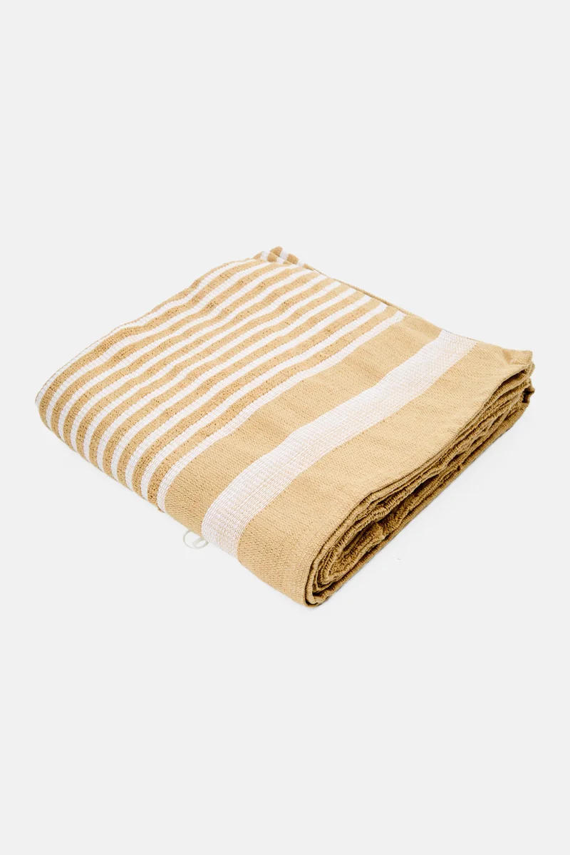 موي موتشو Textured Bath Towel 160 L x 97 H cm, Tan