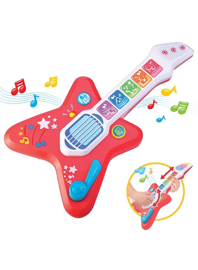 Hap-p-kid Magic Touch Guitar, Toddler Light Up Music Toy With Volume Control, Infant Touch Sensor Musical Instrument, 3 Modes Of Play, Kids Toy Gifts For 12 18 24 Month, 1 2 3 Year Old Boys Girls - Image 1