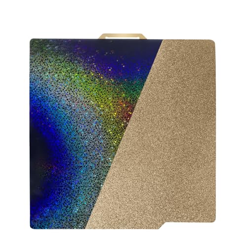 IdeaFormer-3D Rainbow PEY+Textured PEI Build Plate for Bambu Lab X1C/X1/X1E/A1/P1S/P1P/P2S, Double Sided PEY PEI Spring Steel Sheet 257x257mm for Bambulab 3D Printers - Image 1