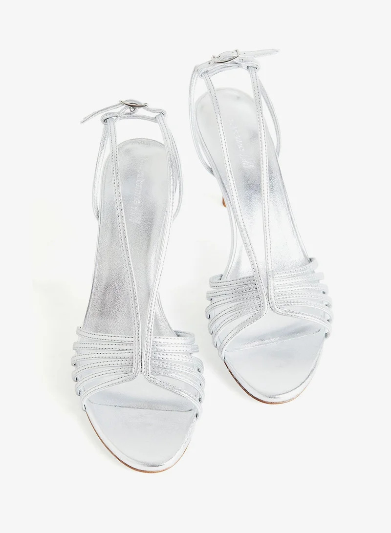 H&M Shimmering metallic strappy sandals