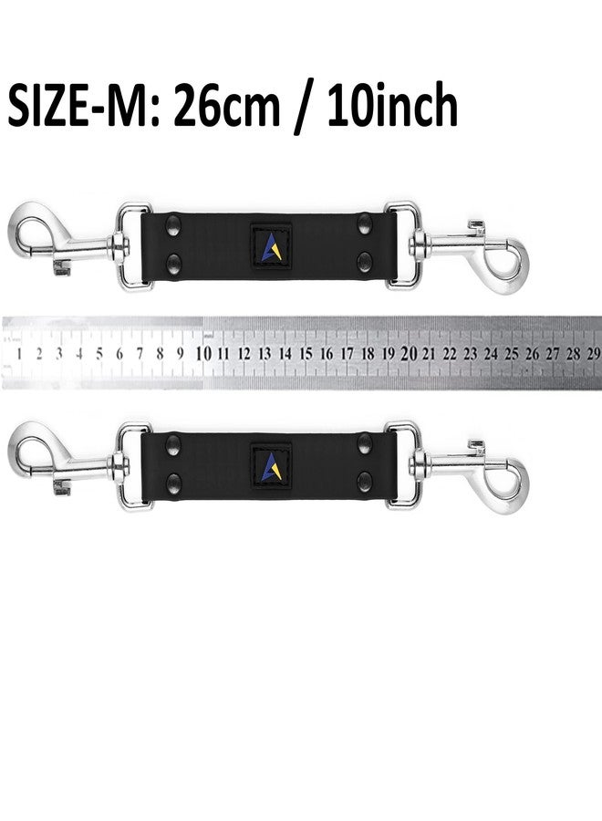 DEYACE Dog Collar Safety Clip, 2 Pack Waterproof Heavy Backup for Prong Collar, Dog Harness Collar Leash Connector (10-Inches, Black) - Image 4