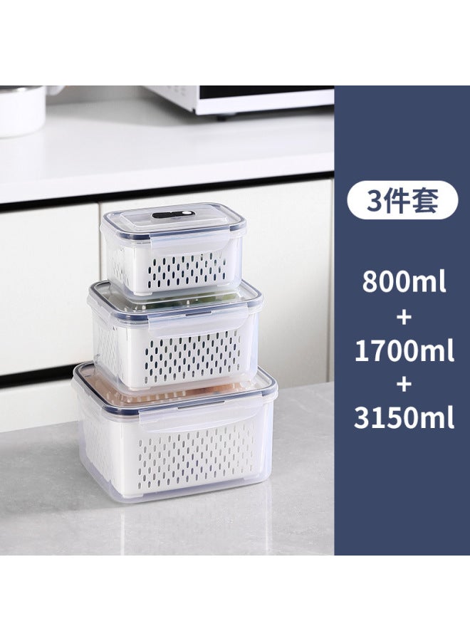 Outdoor Portable Picnic Box Wild Fruit And Vegetable Storage Box Picnic Double-layer Draining Refrigerator Preservation Box