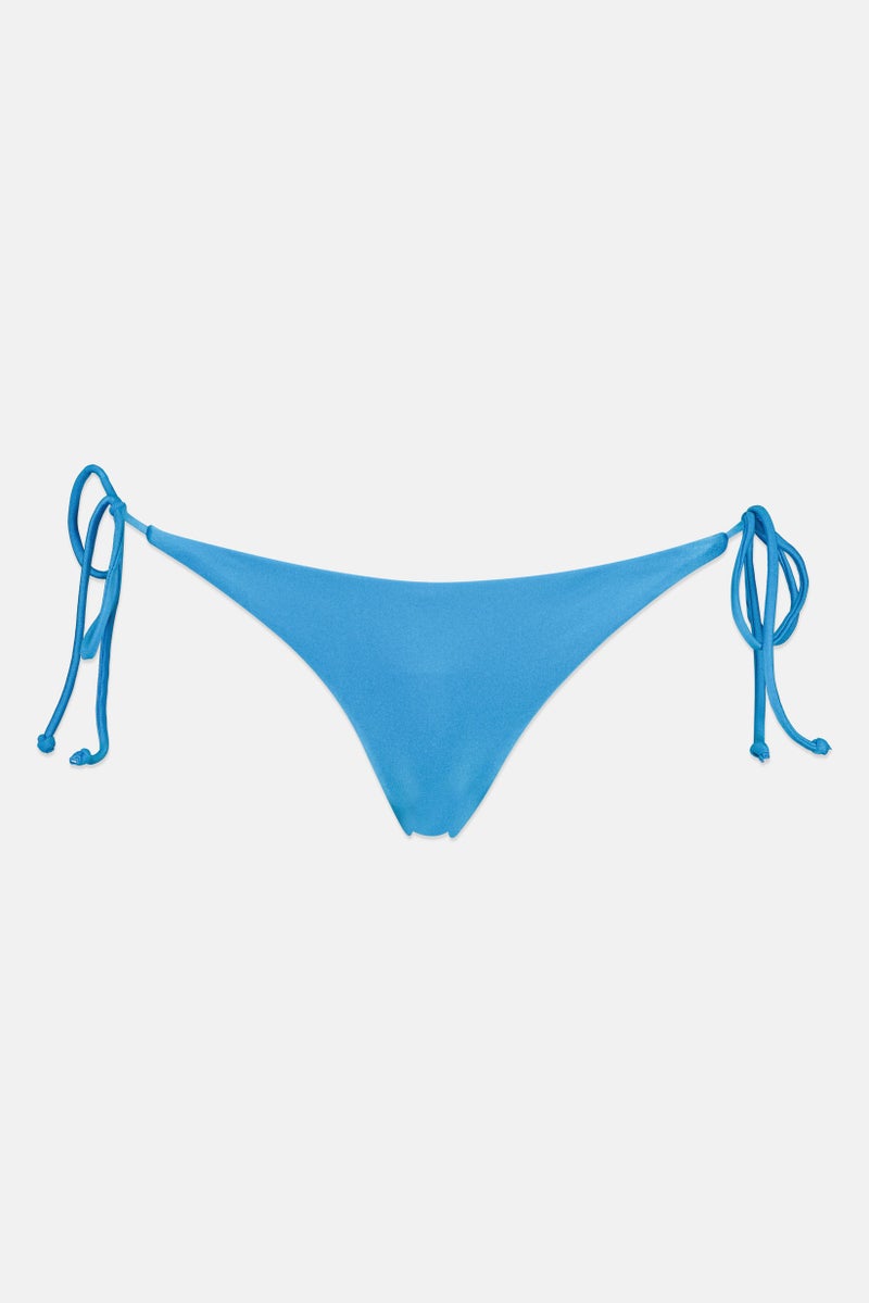 Bershka Women Solid Bikini Bottom, Blue - Image 2