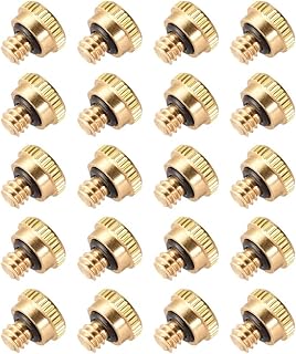 uxcell uxcell Misting Nozzle Plug, UNC10-24 Screw Thread Brass for Outdoor Cooling System, 20 Pcs (9mm Height)  - Image 1