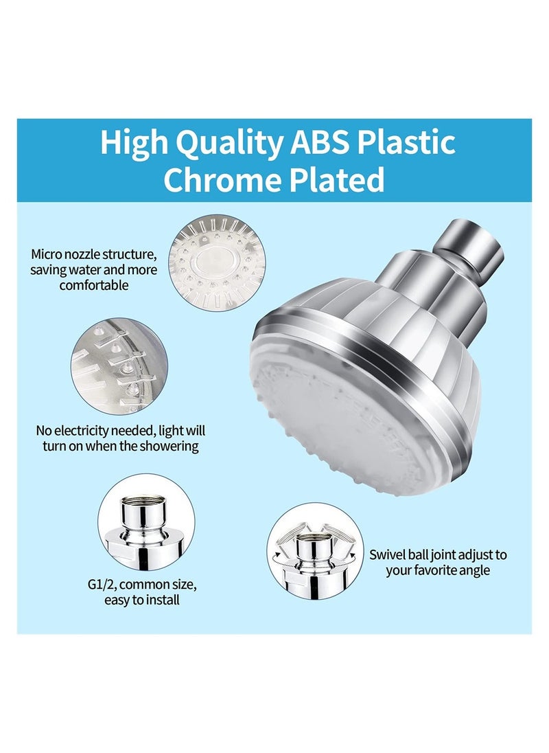 Generic - Shower Head With Lights, 7 Color Lights Automatically Change Fixed Shower Head for Bathroom, High Pressure Led Shower Head, Luxury Chrome Flow Rain ShowerHead, Angle-adjustable - Image 1