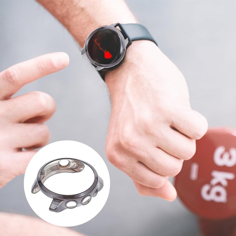 غطاء علبة ساعة مقاوم للخدوش لحماية ساعة Forerunner 245 Music الذكية، إطار كامل الصدفة، غطاء حماية رمادي متين للرياضات الخارجية والاستخدام اليومي - Image 5