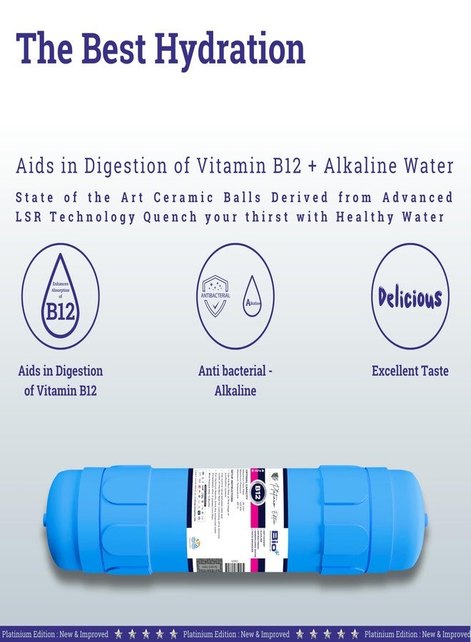 BioPlus Bio+ B12 Water Filter: Enhance B12 Absorption, Improve Digestion, and Enjoy Refreshing Water - 10,000L Capacity | Blue - Image 1