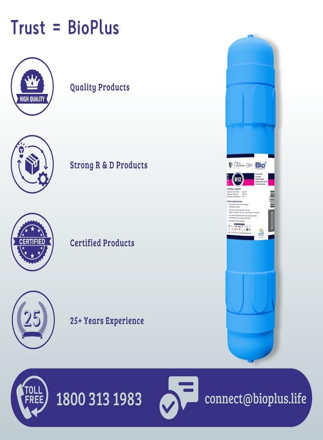 BioPlus Bio+ B12 Water Filter: Enhance B12 Absorption, Improve Digestion, and Enjoy Refreshing Water - 10,000L Capacity | Blue - Image 4
