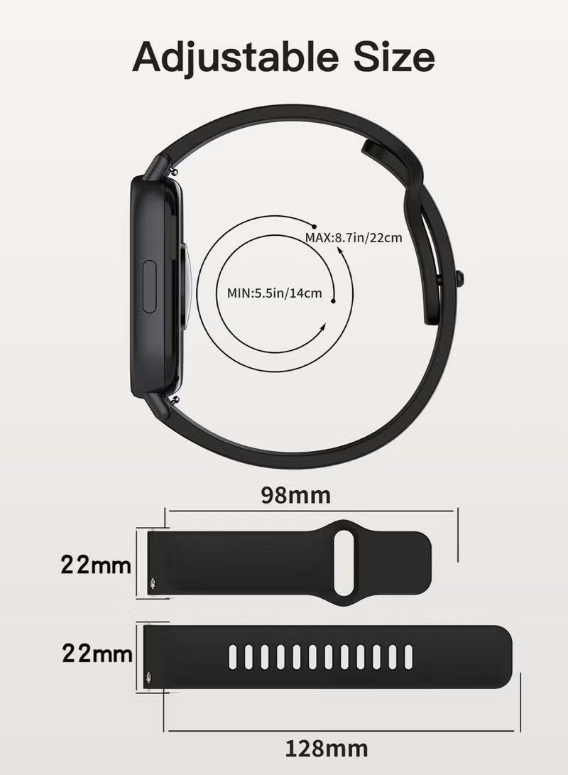 5 Pcs Silicone Strap Compatible with Xiaomi Redmi Watch 5 Active/5 Lite Women's Straps, Replacement Strap for Redmi Watch 5 Active/5 Lite - Image 4