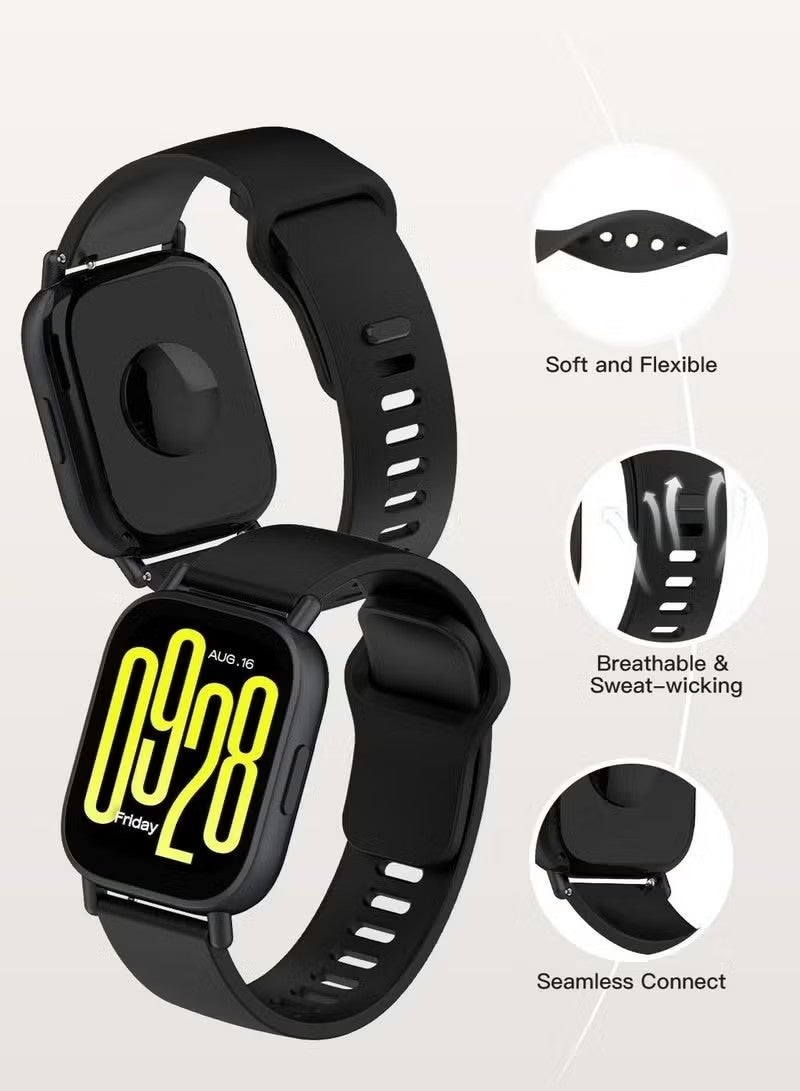 5 Pcs Silicone Strap Compatible with Xiaomi Redmi Watch 5 Active/5 Lite Women's Straps, Replacement Strap for Redmi Watch 5 Active/5 Lite - Image 3