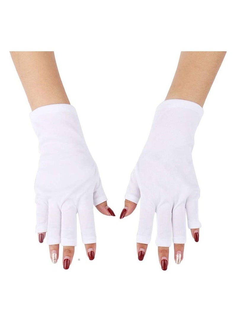 Gel Nail Gloves, 1 Pair Anti UV Glove Short Gloves UV and Sunblock Protection Shield Gloves Workout Gloves for Summer Outdoor  - Image 1