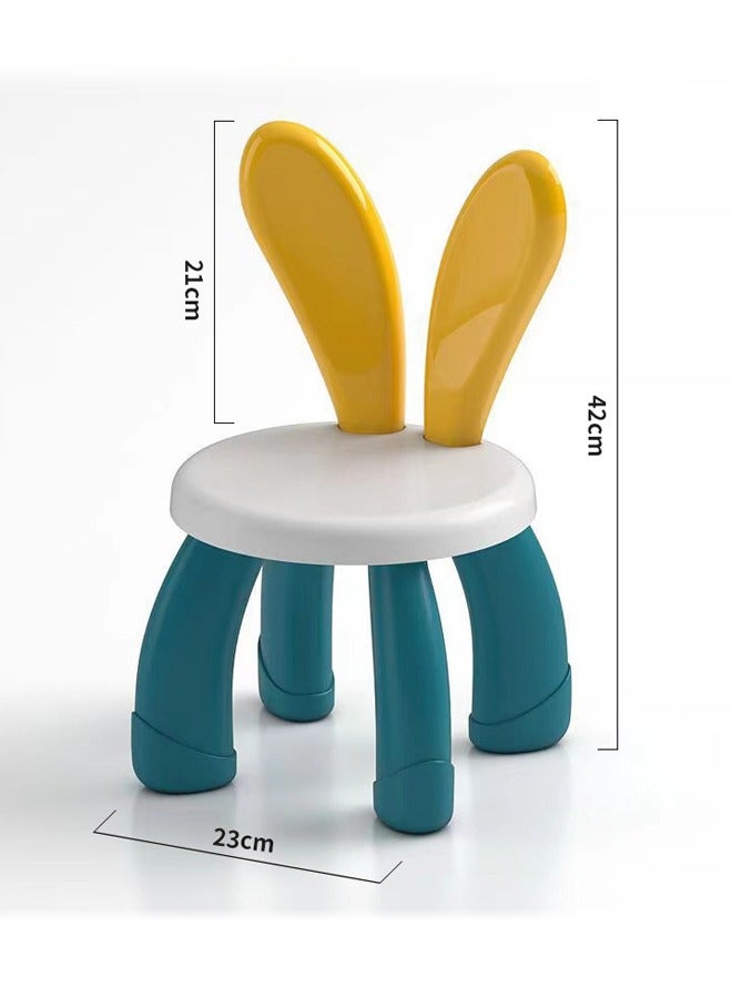 Tanwer Children's Cute Rabbit Backrest Chair Baby Small Stool, Small Chair - Image 2