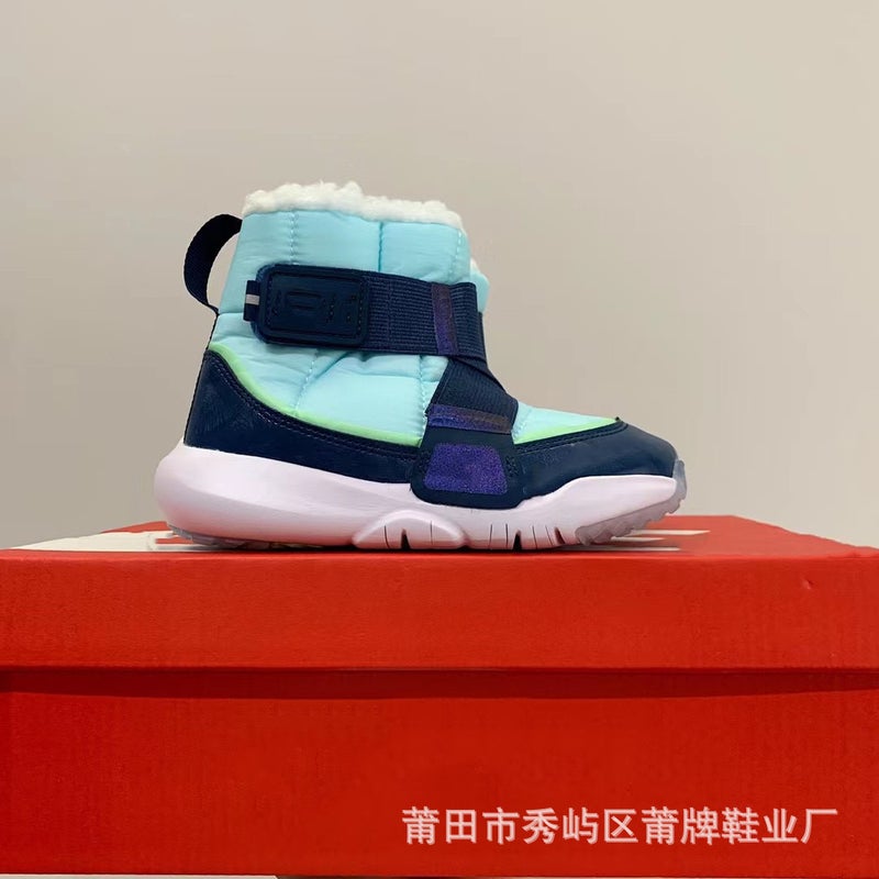 Children'S Shoes Fa Small Flying Saucer High-Top Fleece-Lined Children'S Snow Boots Boys And Girls Warm Boots Lambswool Baby Cotton Boots - Image 5