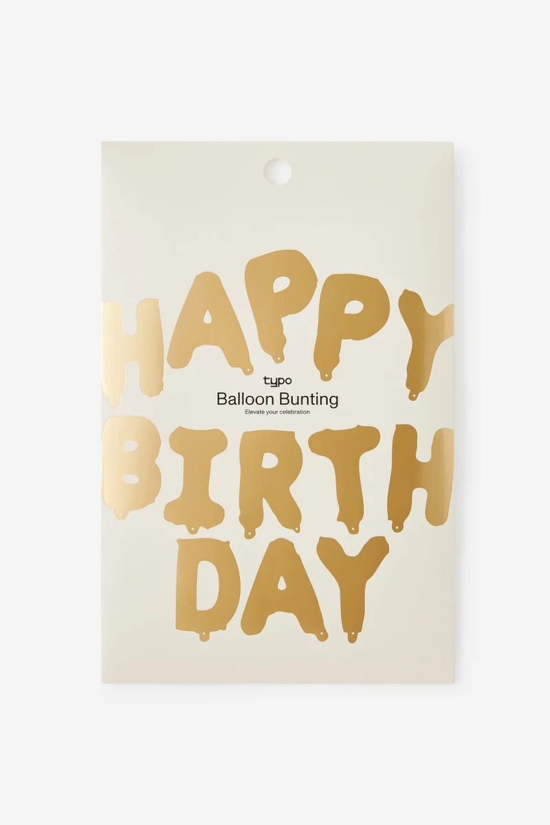 Typo Balloon Bunting Set