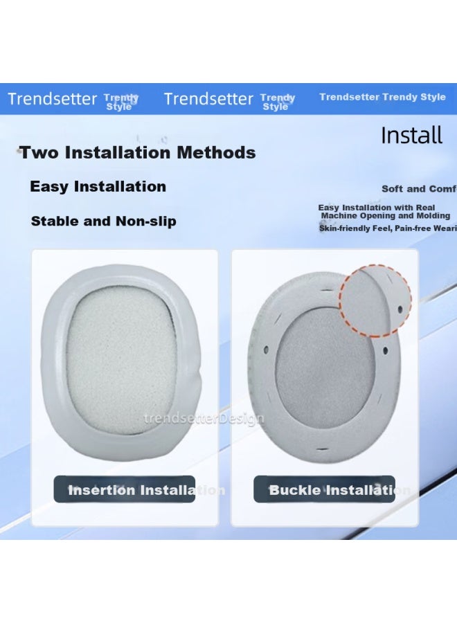 trendsetter أغطية سماعات الرأس Trendsetter لـ Edifier W800bt/w800k/plus/w800x، أغطية إسفنجية للعصابة، أغطية واقية من الجلد، أغطية للأذن - Image 5