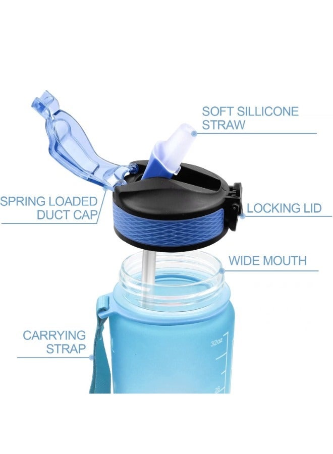 VIO Motivational Water Bottle With Time Marked Leak Proof Sturdy Daily Use For Fitness Gym School Office and Outdoor Sports - Image 3