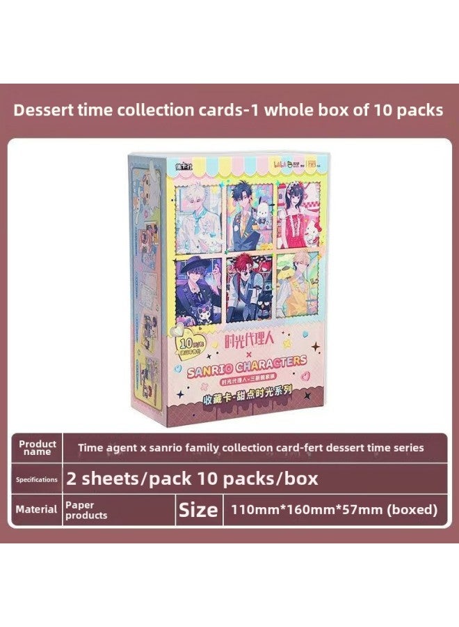 Card Collection Agency 10 Yuan Package Time Agent Sanrio Family Collection Card Dessert Time Card Peripheral Collection-Color:Time Agent Sanrio-10 Yuan Pack [full Box Of 10 Packs]  - Image 1