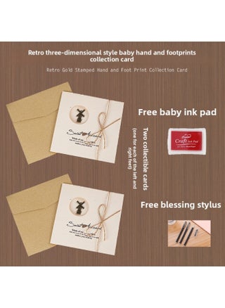 # Baby's Full Moon Footprint Retro Greeting Card Sense Creative Three-dimensional Wind One Year's Birthday Commemoration 100 Days-Specifications:Two Three-dimensional Windmills (comes With Ink Pad And Blessing Pen) - pzsku/ZF237264CCE4A82A173DAZ/45/1745566823/247e3038-018b-44b3-b679-6427880abd75