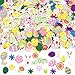 JULBEAR Bulk Easter Foam Stickers 900Pcs Spring Decorative Glitter Self Adhesive Egg Bunny Chick Flower Butterfly Foam Shapes Stickers for Arts Crafts Cards Easter Home Party Decorations Supplies - Image 3