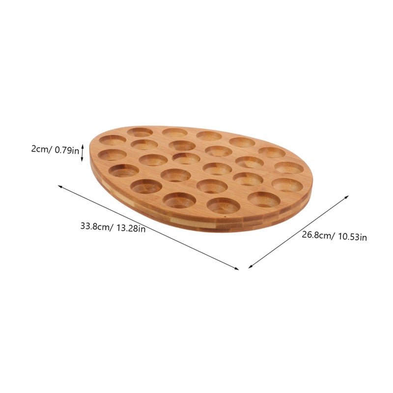 Wooden Egg Tray Holder Space Saving Refrigerator Storage Organizer Kitchen Restaurant - Image 3