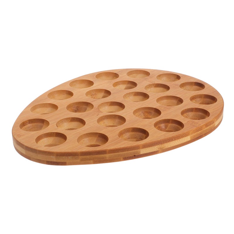 Wooden Egg Tray Holder Space Saving Refrigerator Storage Organizer Kitchen Restaurant - Image 2