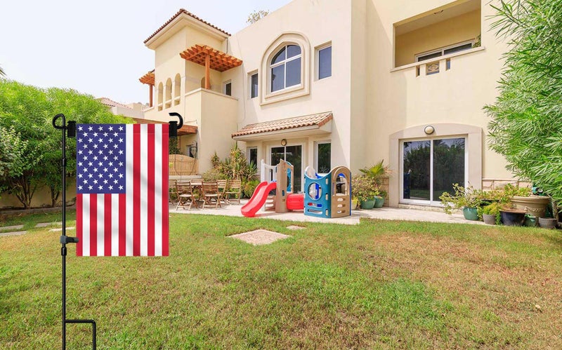 Akeydeco Garden Flag Stand-Holder-Pole with Flag Stopper and Clip Waterproof Powder-Coated Paint for House Flags,Decorative Yard Seasonal Flags - Image 5