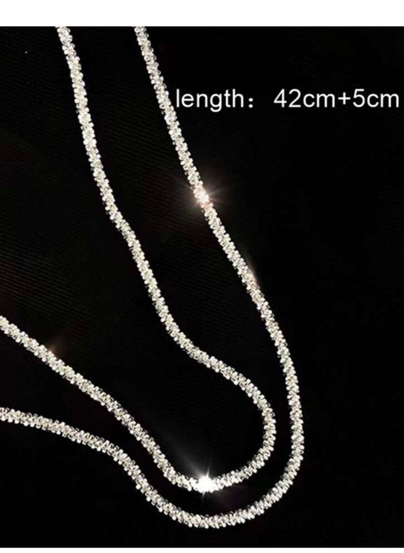 Blueline - Elegant Silver Plated Sparkling Necklace For Women - Image 1
