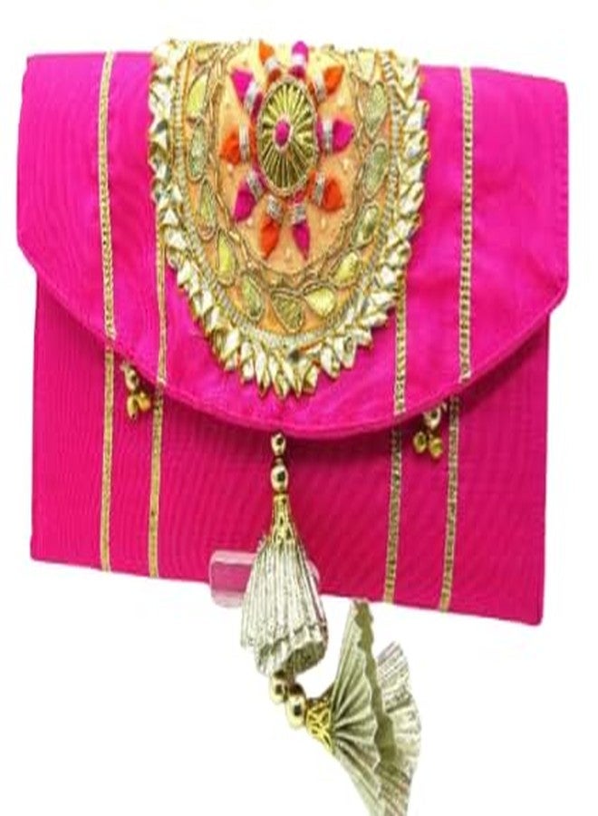 RDK SON'S Women's Embroidered Box Clutch Bag Purse For Bridal, Casual, Party, Wedding (pink) - Image 1