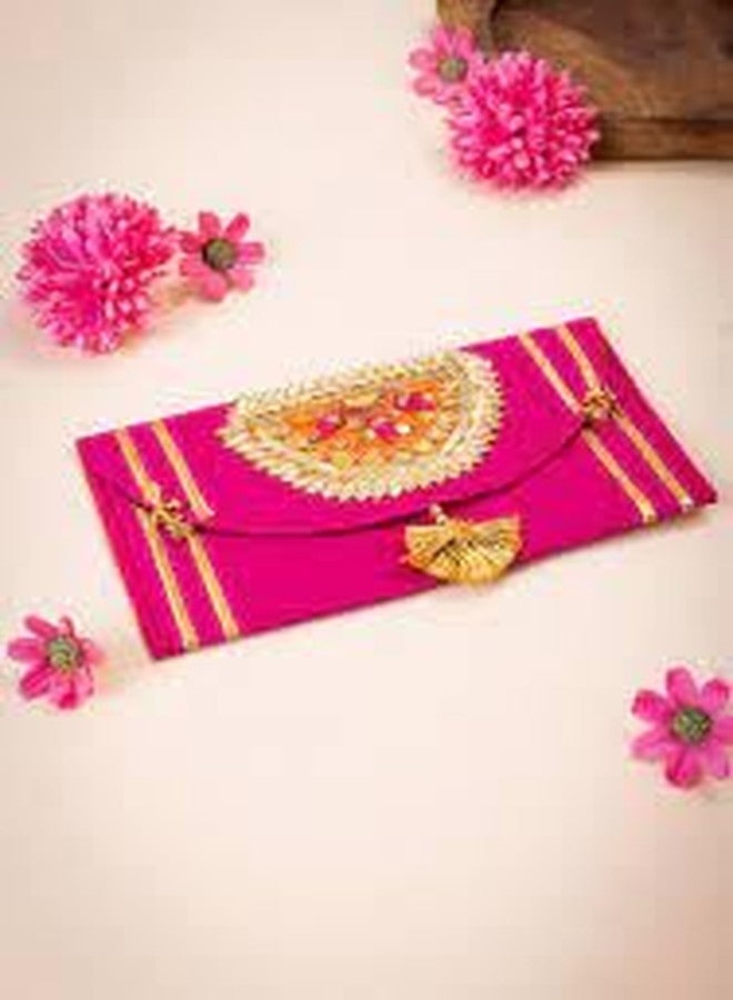 RDK SON'S Women's Embroidered Box Clutch Bag Purse For Bridal, Casual, Party, Wedding (pink) - Image 2